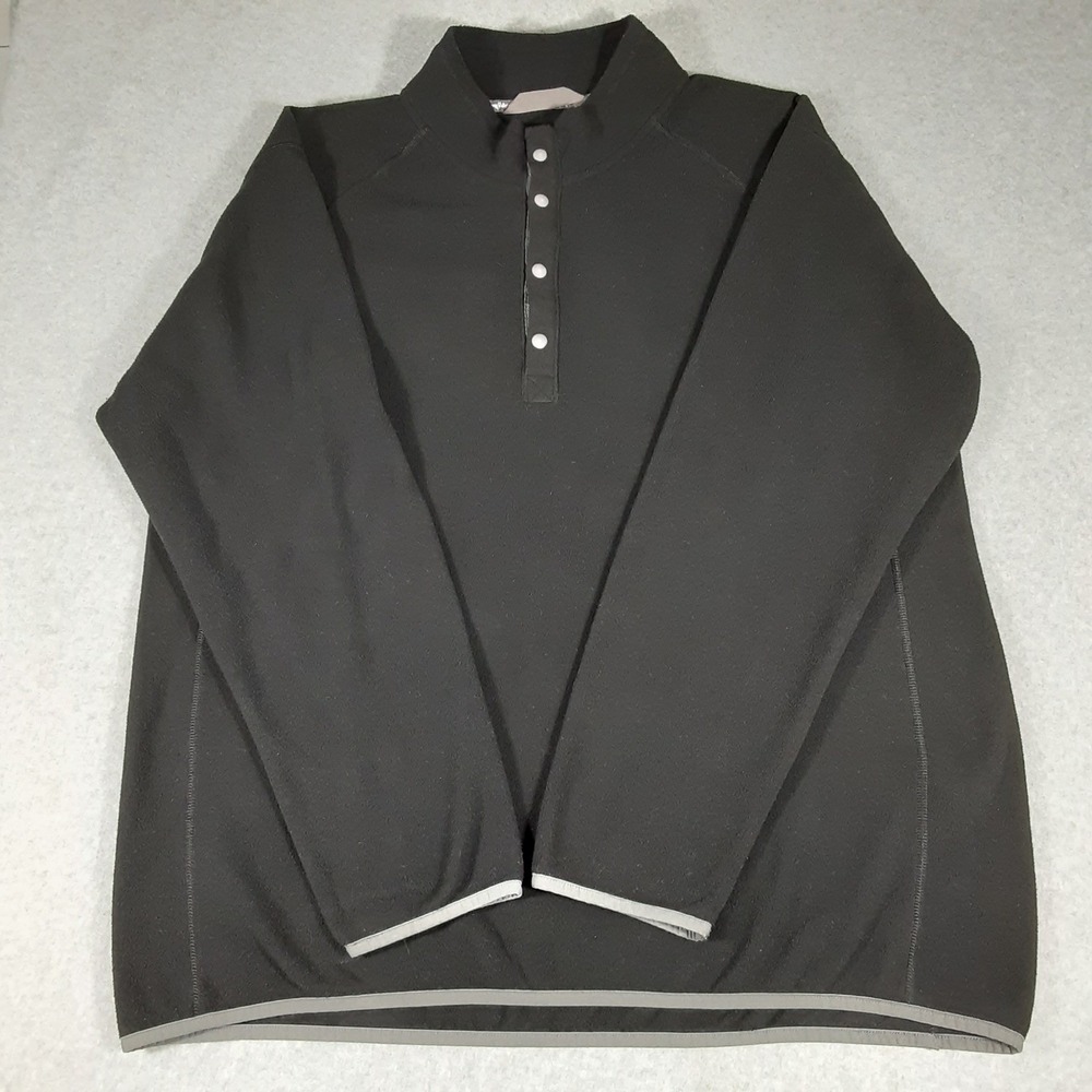 Arborwear Birch Fleece Snap Henley Mens 2XL-TG Midweight Black Workwear 408048